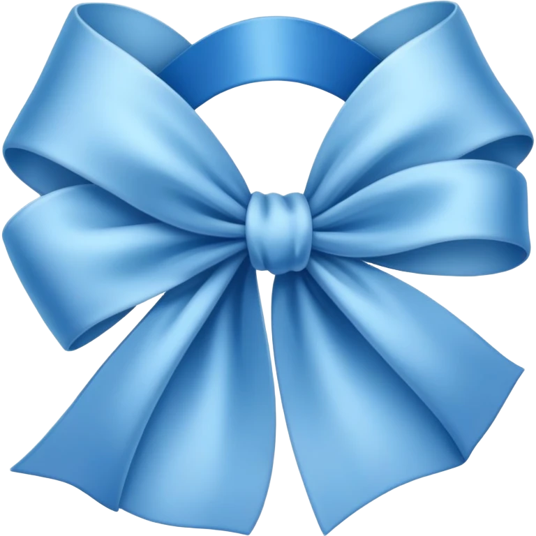 Soft blue ribbon  emoji