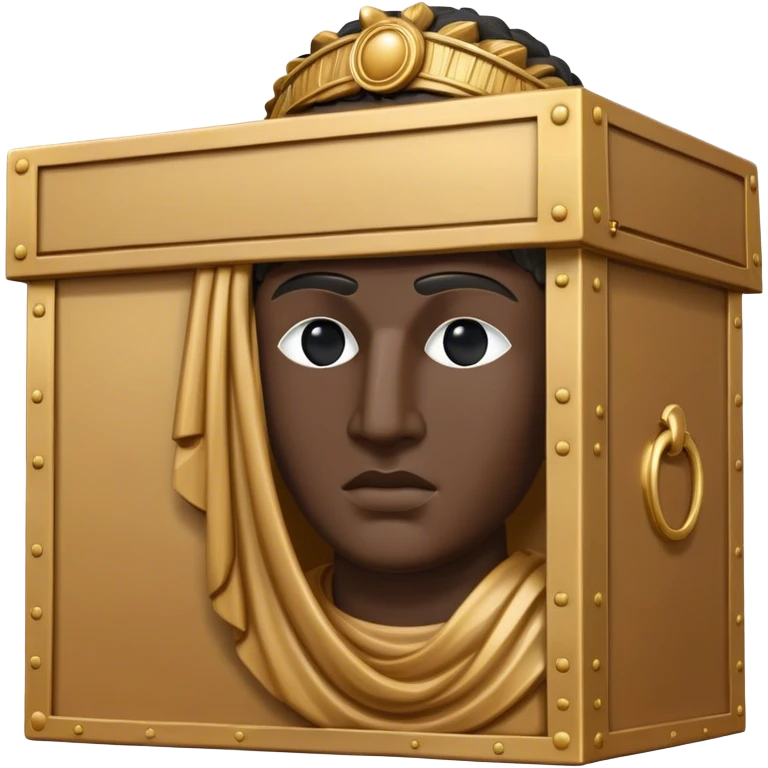 roman caesar statue with black box covering eyes emoji