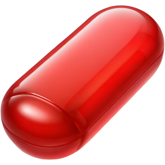 Red transparent pill  emoji