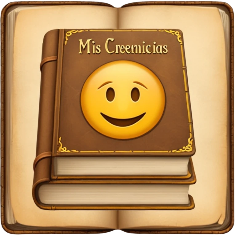 a book with the name "mis creencias de siempre" emoji