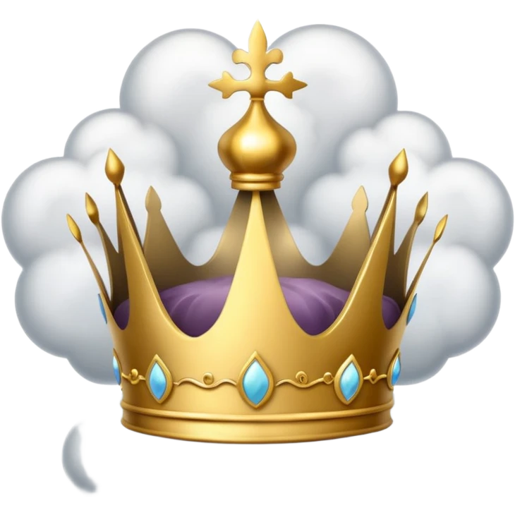 Put this 👑 on top  of 😶‍🌫️ emoji