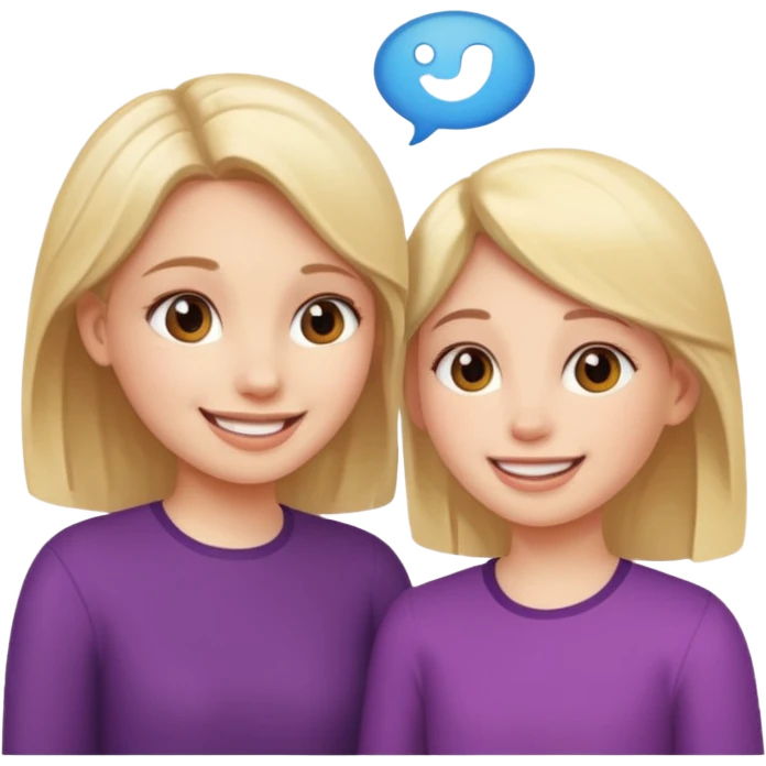 A girl talking to a girl  emoji