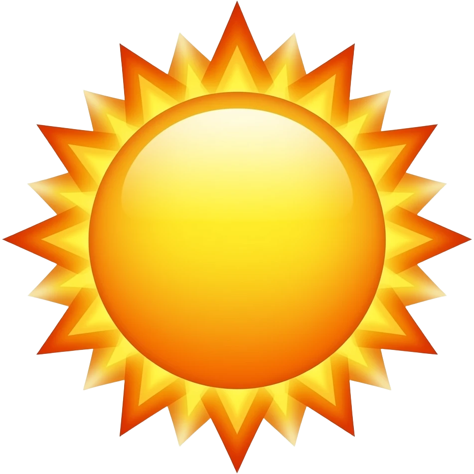 je veux des emoji soleil qui brule en feu emoji