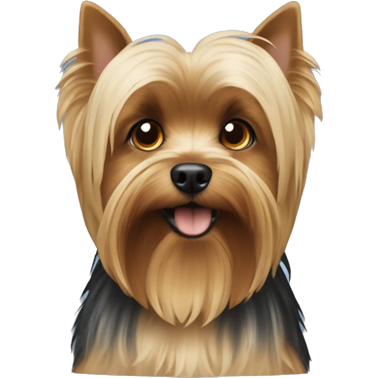 The dog is a Yorkshire terrier emoji