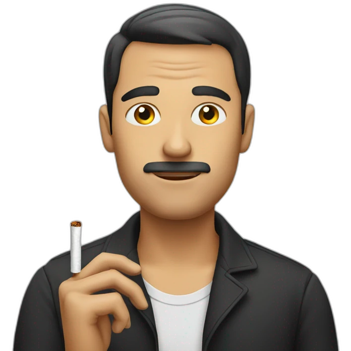 Man holding a cigarette  emoji