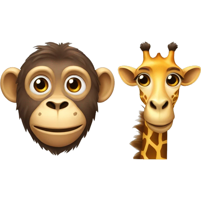 morph a monkey and a giraffe emoji
