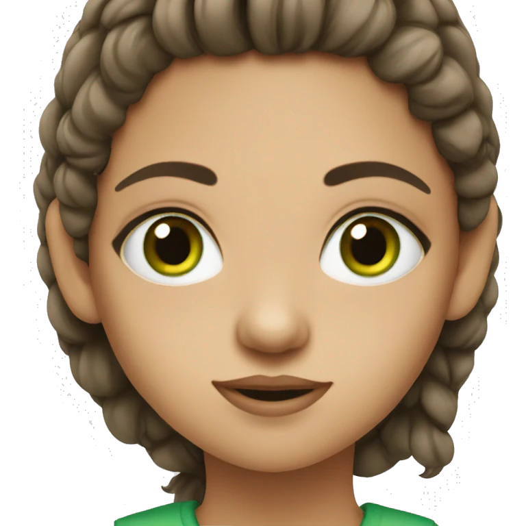 Brunnet girl with green eyes  emoji