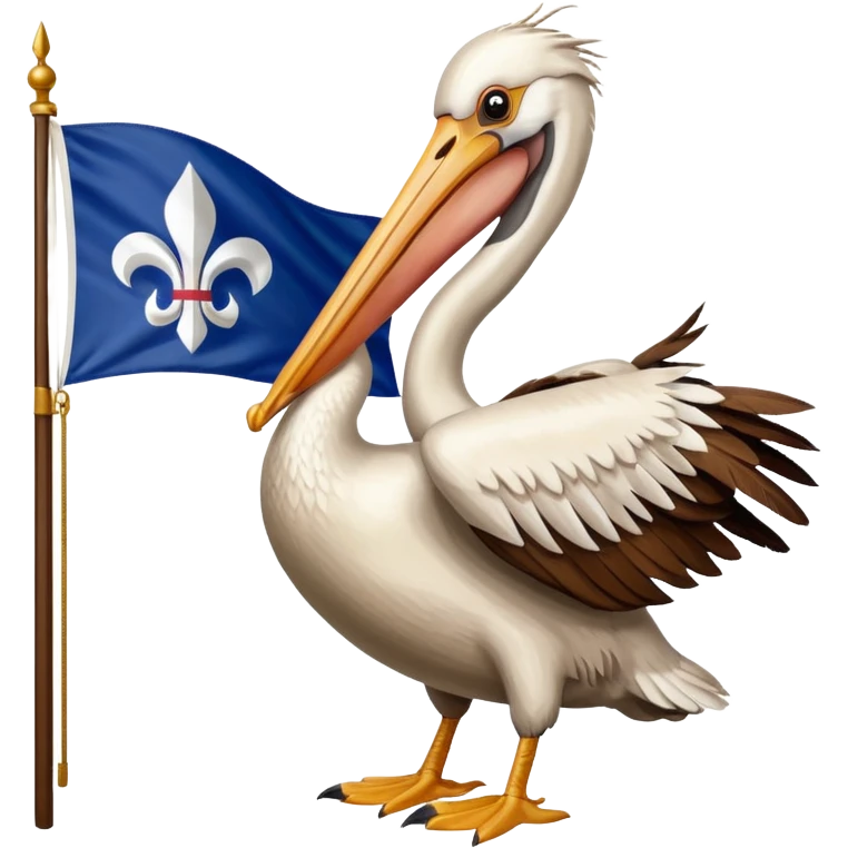 Make a pelican like the one on the Louisiana flag emoji