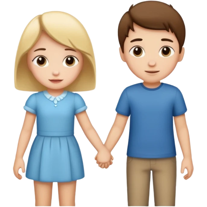A boy and girl holding hands  emoji