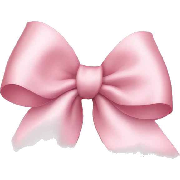 light pink ribbon bow emoji