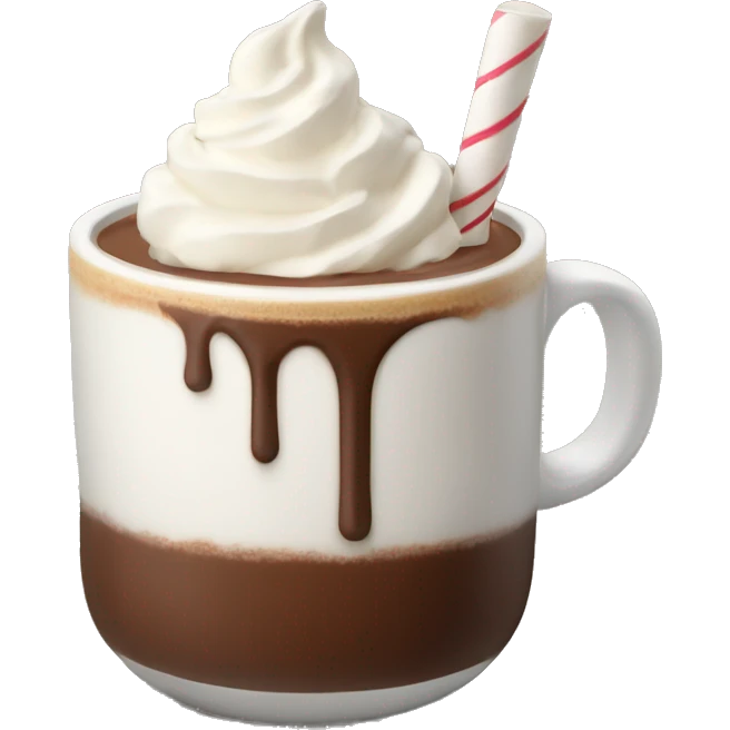 Hot chocolate with cream on top  emoji