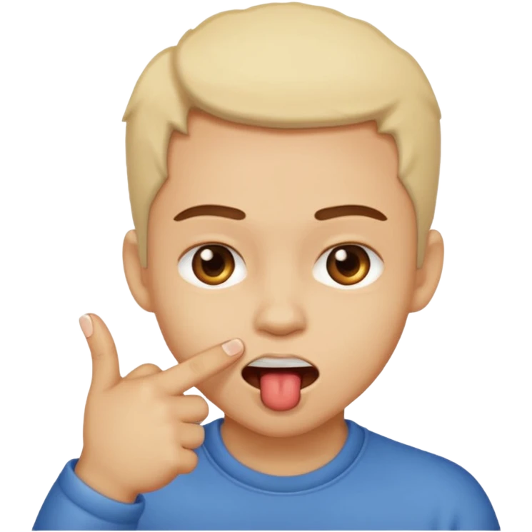 Emoji mordiéndose el dedo coqueto emoji