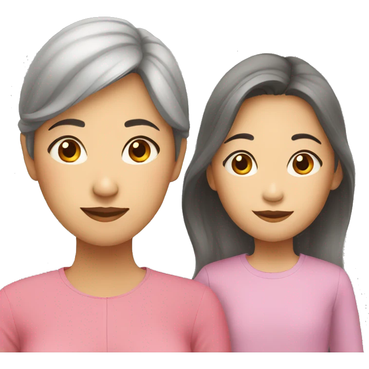 asian mother and daughter emoji