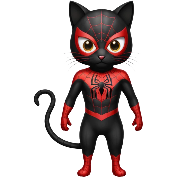 Cat but spider Man emoji