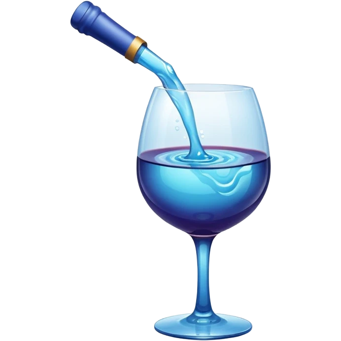 A blue wine  emoji