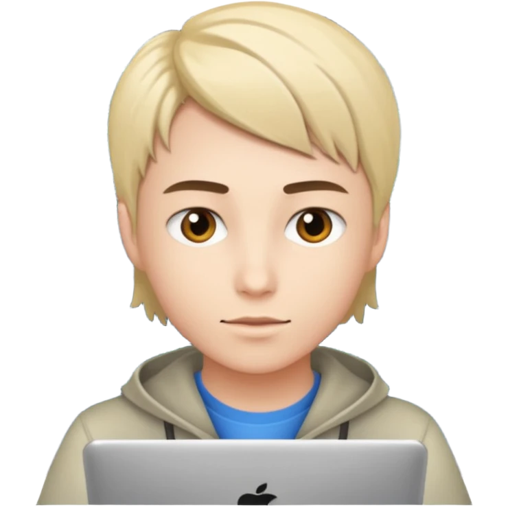 young programmer with code on screen emoji