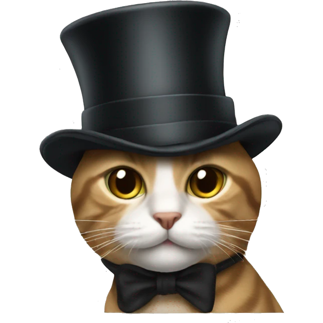 Cat in a top hat emoji