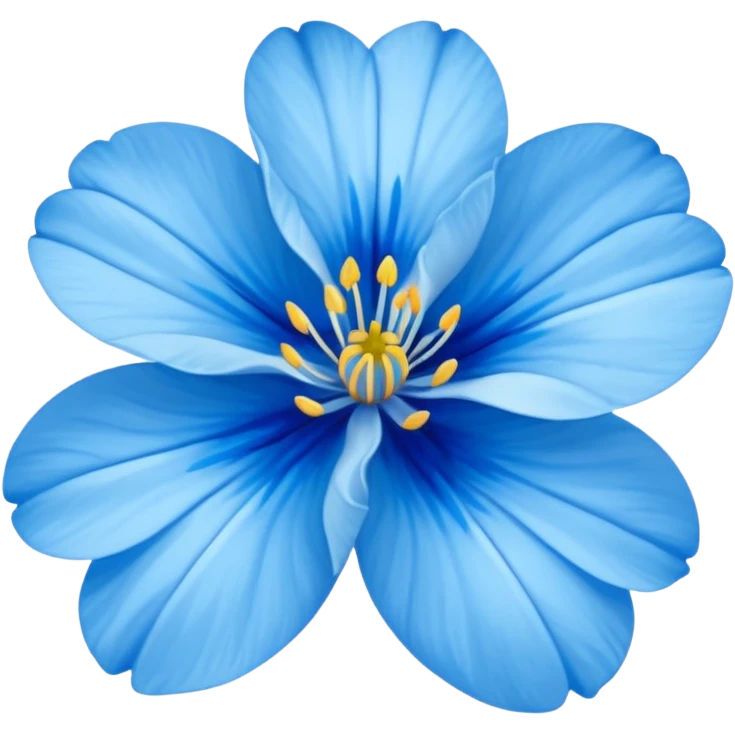 Flor del pensamiento celeste emoji