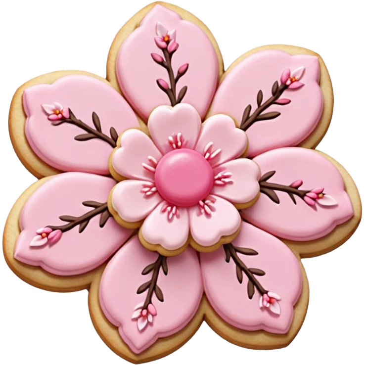 Cherry blossom shaped cookies emoji