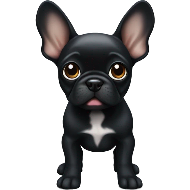 Black Frenchie puppy emoji