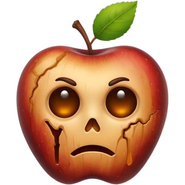 a dead apple emoji