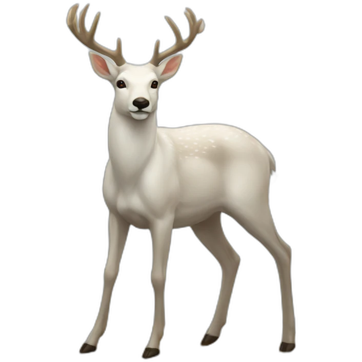 Run white deer emoji