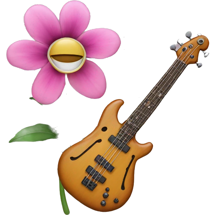 flower and bass emoji