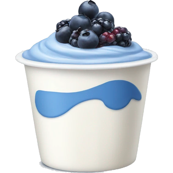 Yougurt + Blue berrys emoji