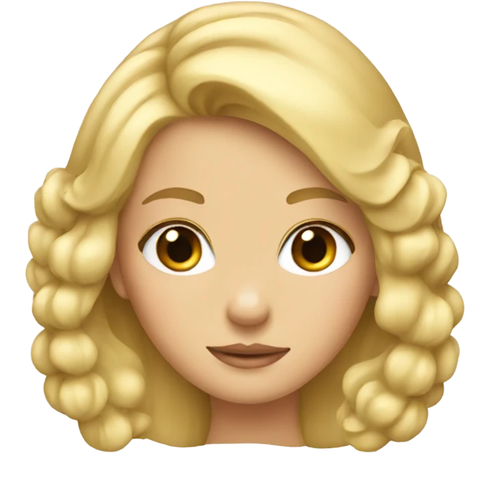 Blonde girl with bow on hair emoji