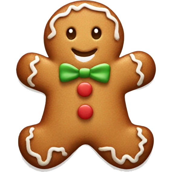 Cute gingerbread man emoji