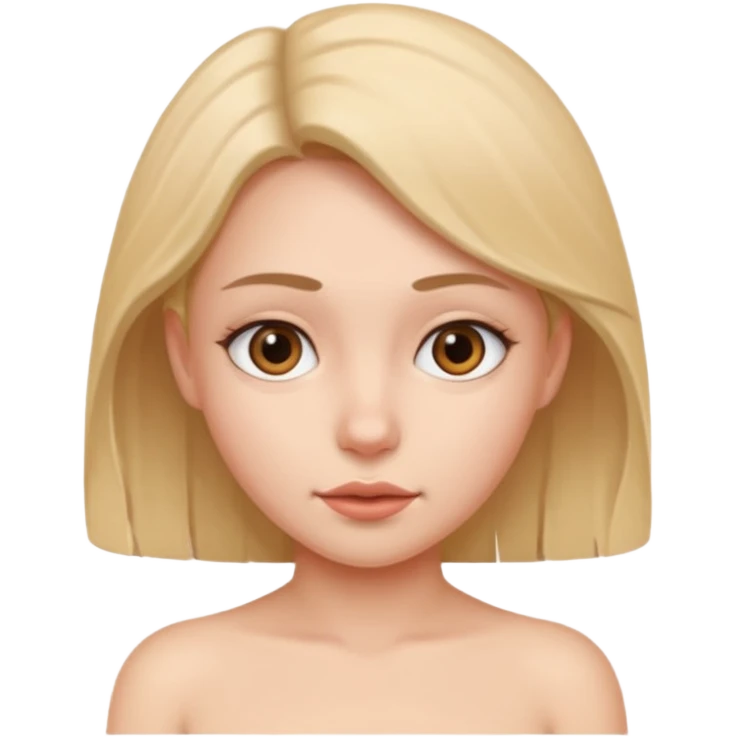 Girl without clothes front emoji