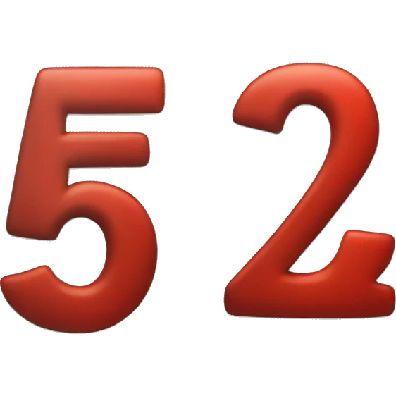 The number 520 in red text emoji