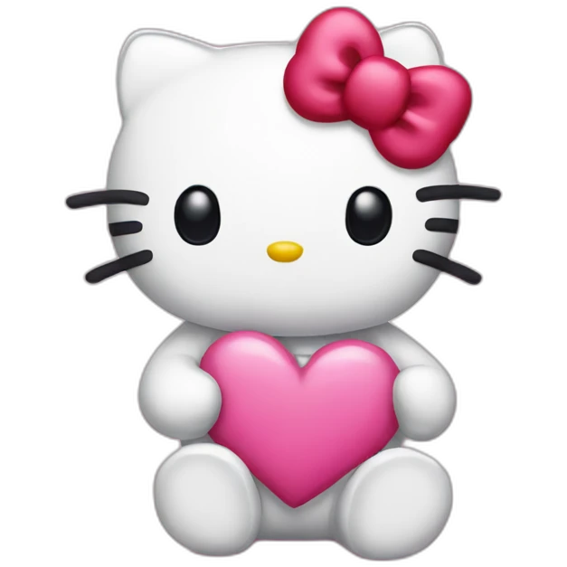 Hello kitty love emoji