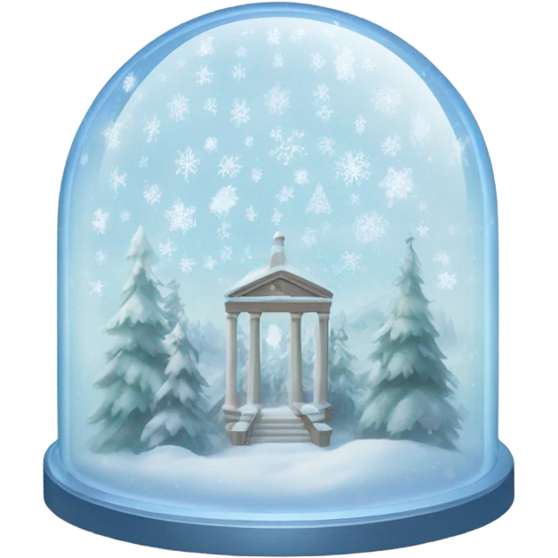 Semi circular glass dome with January inside  emoji