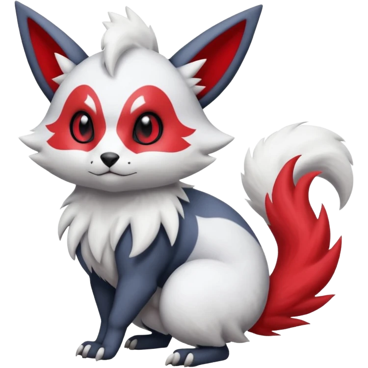 Absol-Zorua-Furret-Zangoose-Chinchilla-fusion-animal-Fakémon-hybrid-creature  emoji