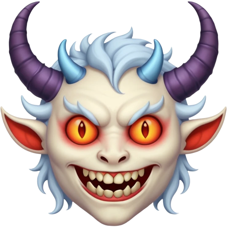 a sleep demon, with horns and a sinister grin emoji