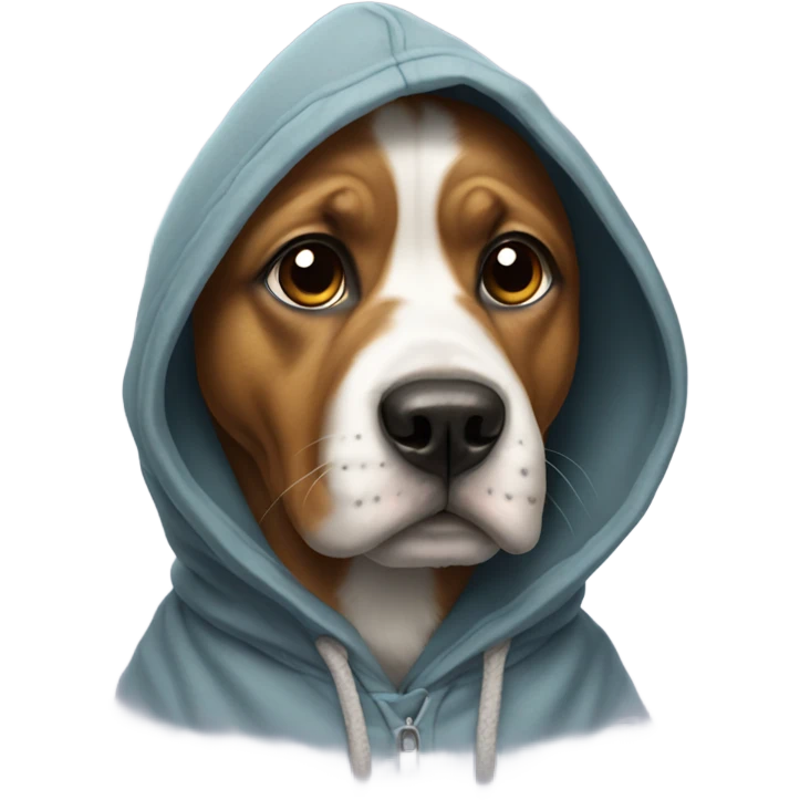 Dog with a hoodie emoji