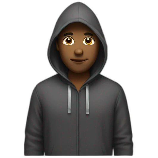 man with a hood emoji