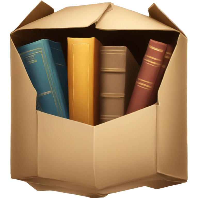 open box with old books inside  emoji