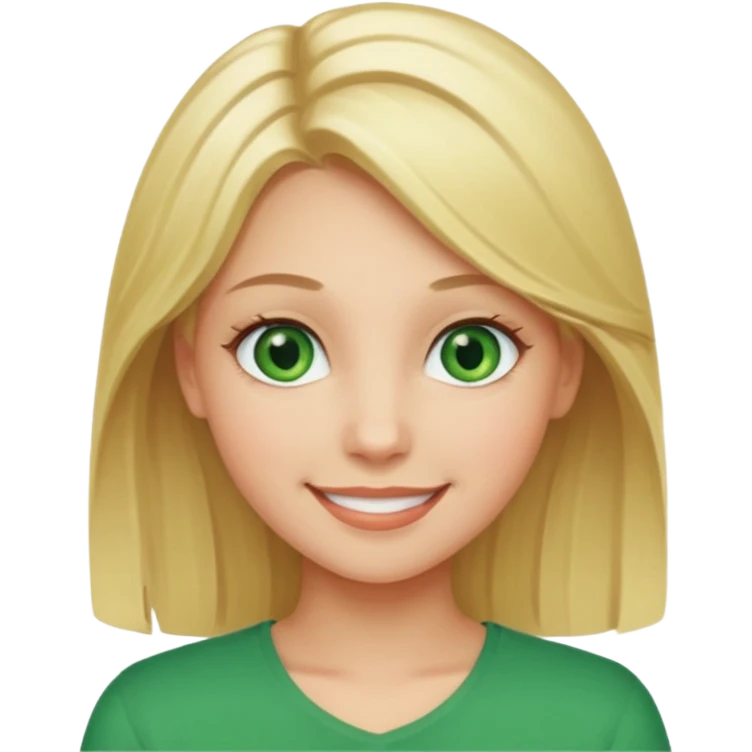 Girl blonde Green eyes emoji