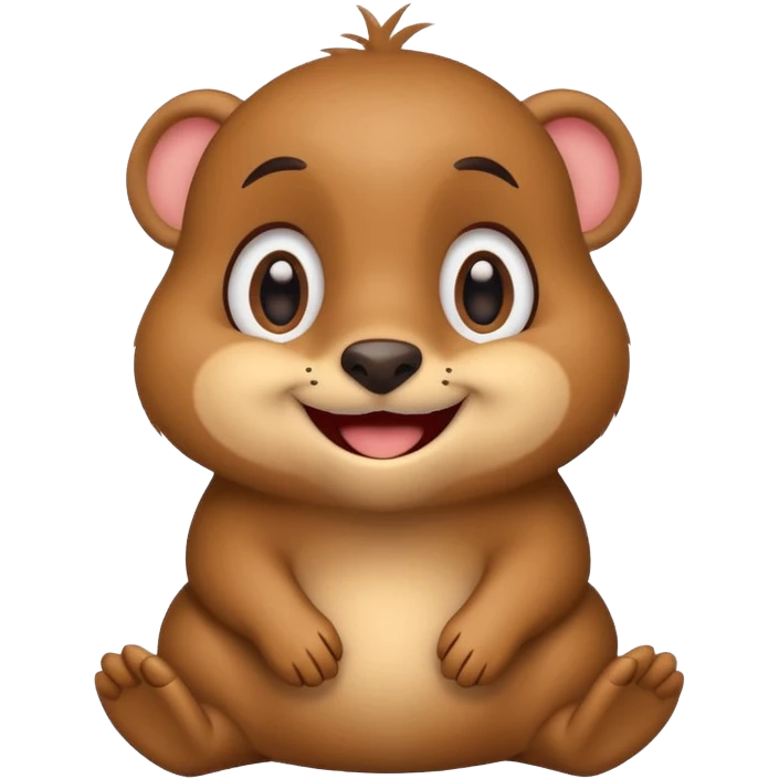 logo with a happy Go gopher, minimal, clear emotion, cartoon style emoji