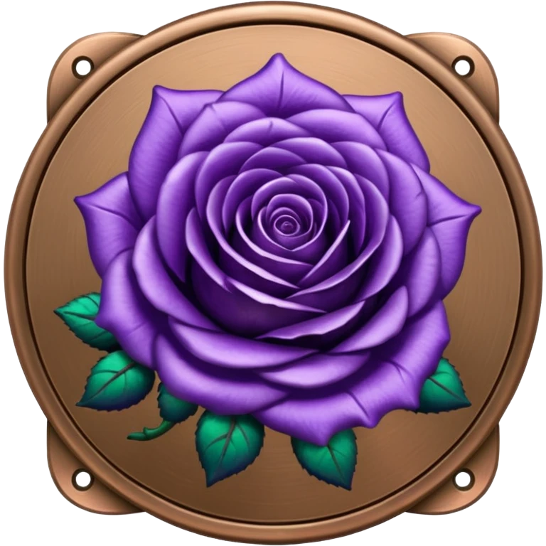 Purple shadow rose plaque emoji