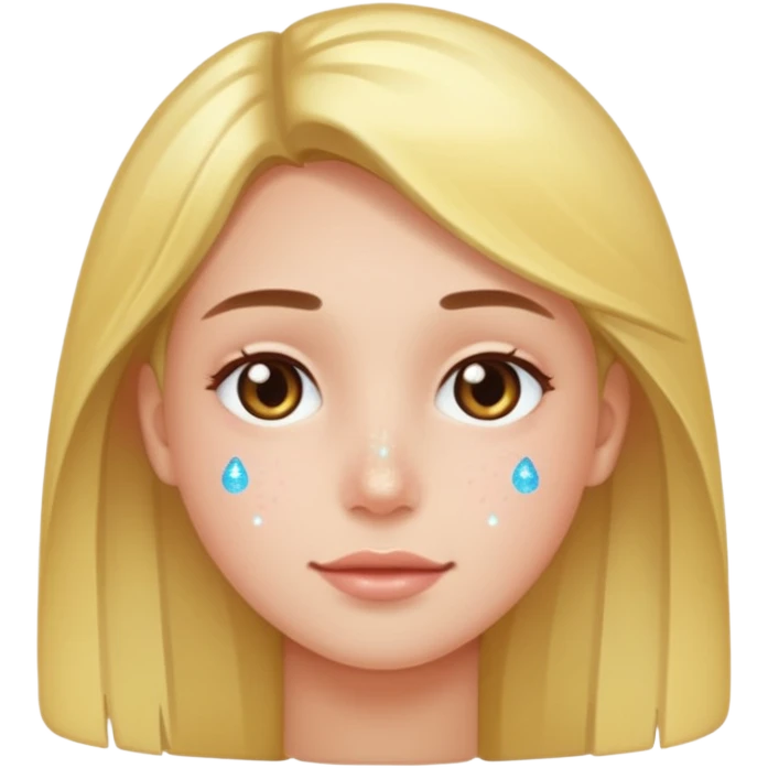 face silhouette with clear skin and sparkles emoji