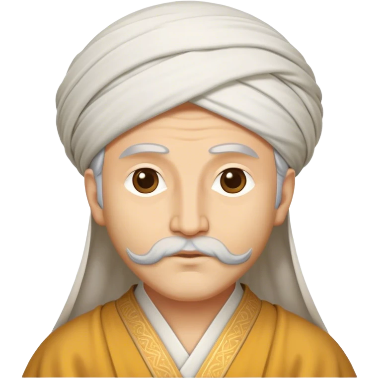 Cinematic Realistic Rumi Portrait Emoji, depicted as a mystical poet with soulful eyes and flowing traditional robes, rendered with delicate textures and ethereal soft lighting that captures his transcendent spiritual wisdom. emoji