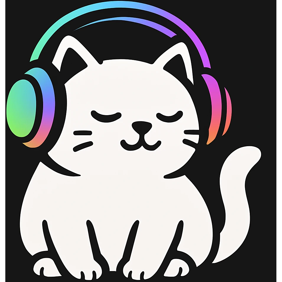 cat with headphone
 emoji