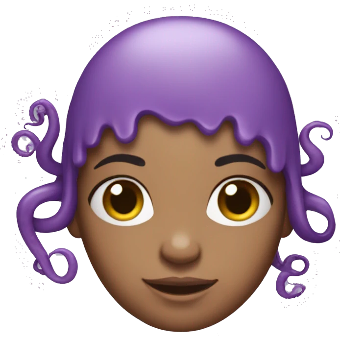 LightPurplehead girl with purple octopus on head emoji