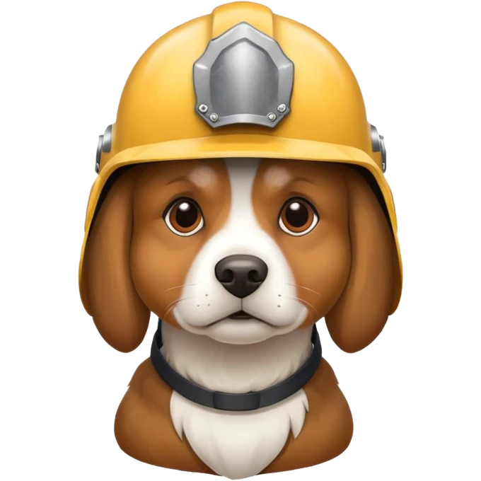 Dog wearing a helmet  emoji