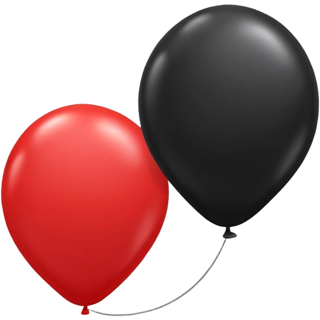 1 Red and 1 black balloon for Place it next to the name in the directory. emoji