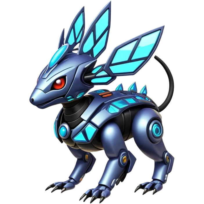  exotic cyber-Protogen-Fakémon-Pokémon-Vernid-creature emoji
