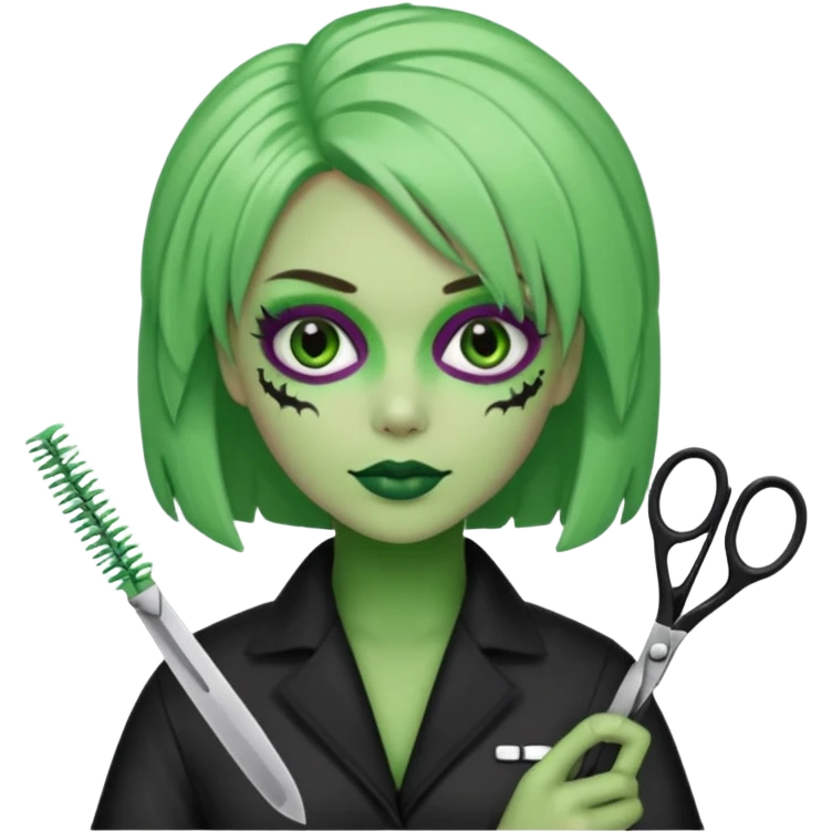 hairdresser nightmare halloween emoji
